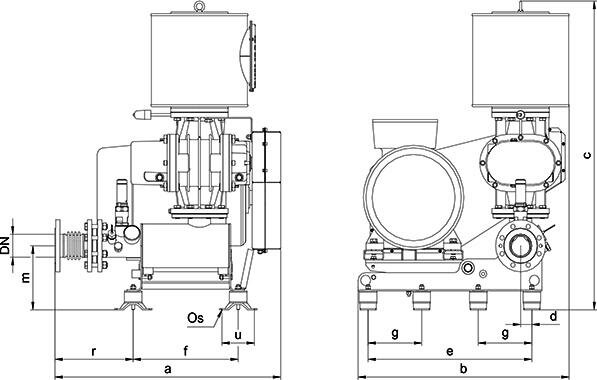 Габаритные размеры (чертеж) Lutos DT 10/42