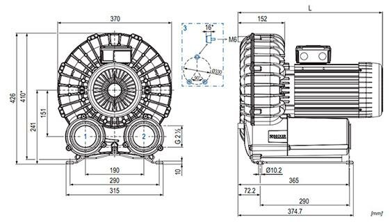 Габаритные размеры (чертеж) Becker SV 300/1 4.0