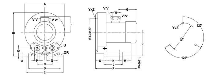 Габаритные размеры (чертеж) VARP Alpha 105x140