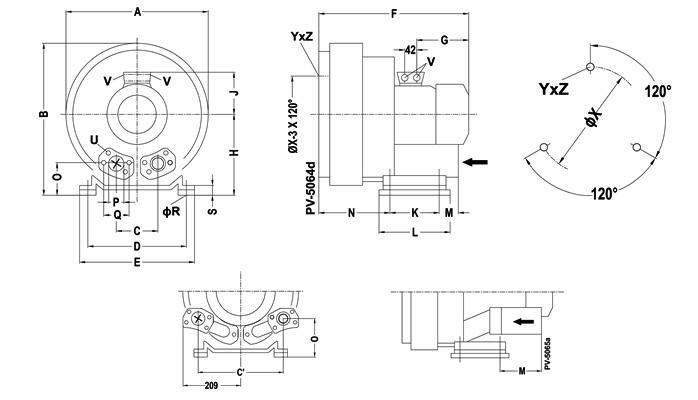 Габаритные размеры (чертеж) VARP Alpha 500x260