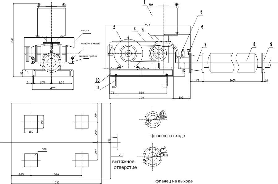 Габаритные размеры (чертеж) VARP Altair 100H