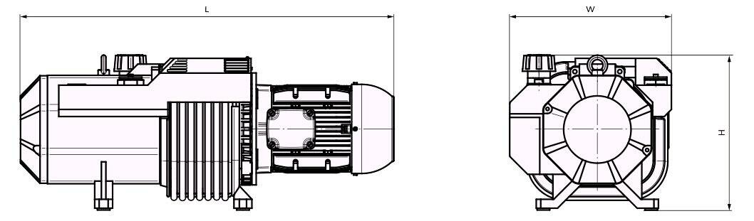 Габаритные размеры (чертеж) Busch Seco SD 1080 B