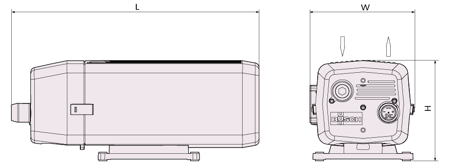 Габаритные размеры (чертеж) Busch Seco SD 1016 C